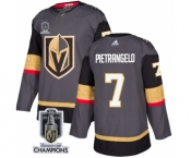 Men's Vegas Golden Knights #7 Alex Pietrangelo Gray 2023 Stanley Cup Champions Stitched Jersey