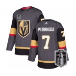 Men's Vegas Golden Knights #7 Alex Pietrangelo Gray 2023 Stanley Cup Final Stitched Jersey