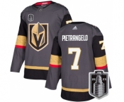 Men's Vegas Golden Knights #7 Alex Pietrangelo Gray 2023 Stanley Cup Final Stitched Jersey