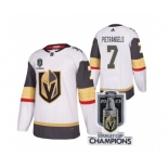 Men's Vegas Golden Knights #7 Alex Pietrangelo White 2023 Stanley Cup Champions Stitched Jersey