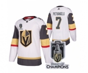 Men's Vegas Golden Knights #7 Alex Pietrangelo White 2023 Stanley Cup Champions Stitched Jersey