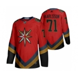 Men's Vegas Golden Knights #71 William Karlsson 2021 Red Reverse Retro Stitched Hockey Jersey