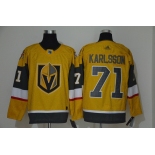 Men's Vegas Golden Knights #71 William Karlsson Authentic golden 2020 Hockey Jersey