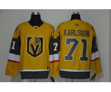 Men's Vegas Golden Knights #71 William Karlsson Authentic golden 2020 Hockey Jersey