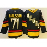 Men's Vegas Golden Knights #71 William Karlsson Black 2022-23 Reverse Retro Stitched Jersey