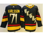 Men's Vegas Golden Knights #71 William Karlsson Black 2022-23 Reverse Retro Stitched Jersey