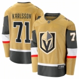 Men's Vegas Golden Knights #71 William Karlsson Fanatics Branded Gold 2020-21 Alternate Premier Breakaway Player Jersey