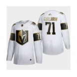 Men's Vegas Golden Knights #71 William Karlsson White Golden Edition Limited Stitched Hockey Jersey