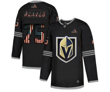 Men's Vegas Golden Knights #75 Ryan Reaves Black USA Flag Limited Hockey Jersey