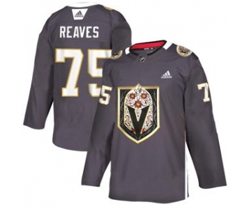 Men's Vegas Golden Knights #75 Ryan Reaves Grey Latino Heritage Night Stitched Hockey Jersey