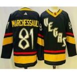 Men's Vegas Golden Knights #81 Jonathan Marchessault Black 2022 Reverse Retro Authentic Jersey