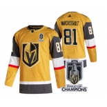 Men's Vegas Golden Knights #81 Jonathan Marchessault Gold 2023 Stanley Cup Champions Stitched Jersey