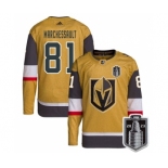 Men's Vegas Golden Knights #81 Jonathan Marchessault Gold 2023 Stanley Cup Final Stitched Jersey