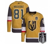 Men's Vegas Golden Knights #81 Jonathan Marchessault Gold 2023 Stanley Cup Final Stitched Jersey