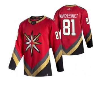 Men's Vegas Golden Knights #81 Jonathan Marchessault Red 2020-21 Reverse Retro Alternate Hockey Jersey