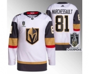 Men's Vegas Golden Knights #81 Jonathan Marchessault White 2023 Stanley Cup Champions Stitched Jersey