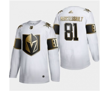 Men's Vegas Golden Knights #81 Jonathan Marchessault White Golden Edition Limited Stitched Hockey Jersey