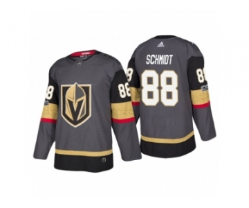 Men's Vegas Golden Knights #88 Nate Schmidt Steel Grey 2017-2018 Season Jersey