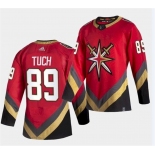 Men's Vegas Golden Knights #89 Alex Tuch Authentic Red Retro Hockey Jersey