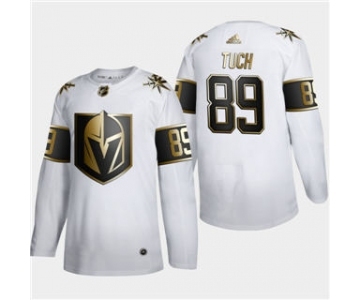 Men's Vegas Golden Knights #89 Alex Tuch White Golden Edition Limited Stitched Hockey Jersey