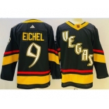 Men's Vegas Golden Knights #9 Jack Eichel Black 2022 Reverse Retro Authentic Jersey