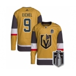 Men's Vegas Golden Knights #9 Jack Eichel Gold 2023 Stanley Cup Final Stitched Jersey