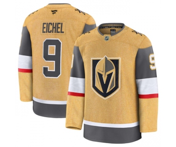 Men's Vegas Golden Knights #9 Jack Eichel Gold 2024-25 Home Stitched Hockey Jersey