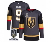 Men's Vegas Golden Knights #9 Jack Eichel Gray 2023 Stanley Cup Champions Stitched Jersey