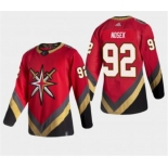 Men's Vegas Golden Knights #92 Tomas Nosek Authentic Red  Retro Hockey Jersey