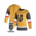 Men's Vegas Golden Knights Blank Gold 2023 Stanley Cup Champions Stitched Jersey