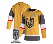 Men's Vegas Golden Knights Blank Gold 2023 Stanley Cup Champions Stitched Jersey