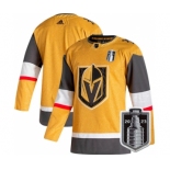 Men's Vegas Golden Knights Blank Gold 2023 Stanley Cup Final Stitched Jersey