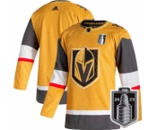 Men's Vegas Golden Knights Blank Gold 2023 Stanley Cup Final Stitched Jersey