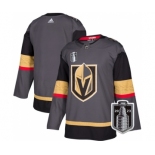 Men's Vegas Golden Knights Blank Gray 2023 Stanley Cup Final Stitched Jersey