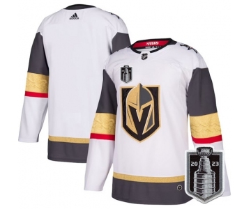 Men's Vegas Golden Knights Blank White 2023 Stanley Cup Final Stitched Jersey