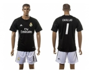 Real Madrid #1 Casillas Black Goalkeeper Soccer Club Jersey 1