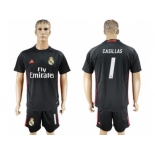 Real Madrid #1 Casillas Black Goalkeeper Soccer Club Jersey