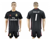 Real Madrid #1 Casillas Black Goalkeeper Soccer Club Jersey