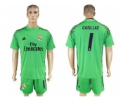 Real Madrid #1 Casillas Green Goalkeeper Soccer Club Jersey