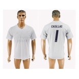 Real Madrid #1 Casillas Marine Environmental Protection Home Soccer Club Jersey 1