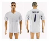 Real Madrid #1 Casillas Marine Environmental Protection Home Soccer Club Jersey 1