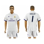 Real Madrid #1 Casillas White Home Soccer Club Jersey1