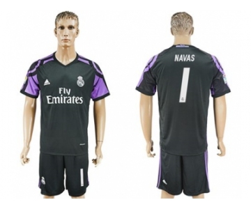 Real Madrid #1 Navas Sec Away Soccer Club Jersey