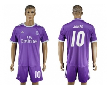 Real Madrid #10 James Away Soccer Club Jersey5