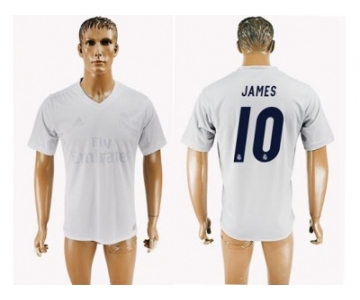 Real Madrid #10 James Marine Environmental Protection Home Soccer Club Jersey 1