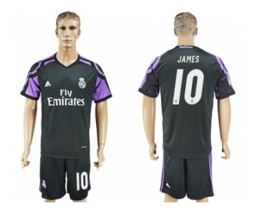 Real Madrid #10 James Sec Away Soccer Club Jersey