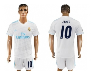 Real Madrid #10 James White Home Soccer Club Jersey 2