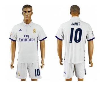 Real Madrid #10 James White Home Soccer Club Jersey3