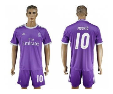 Real Madrid #10 Modric Away Soccer Club Jersey