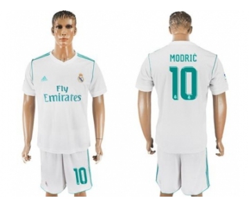 Real Madrid #10 Modric Home Soccer Club Jersey 1